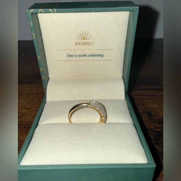 2.02ct Emerald Cut Diamond Band Ring 14K Gold Size 9 Anniversary Stack Ring - Picture 2 of 6